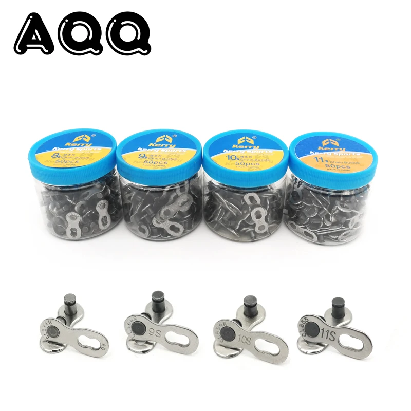 

50 pair Bike Chains Mountain Road MTB Bike Chain Connector for 6/7/8/9/10 Speed Quick Link Repair Tool Parts Bicycle Bike Chain