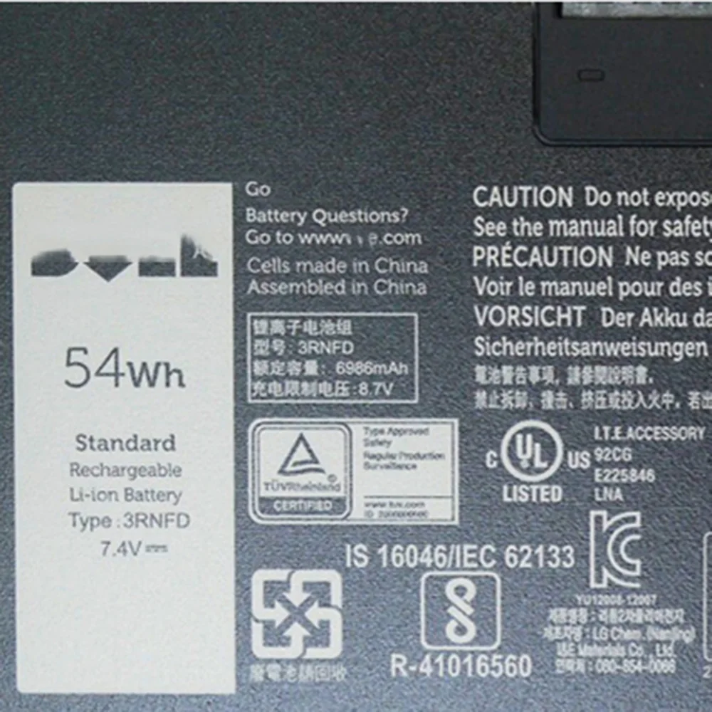 7.4V 54wh/7290mah 3RNFD new Original 3RNFD 34GKR 5K1GW G95J5 Laptop Battery For Dell Latitude E7440 E7450 E7420 7.4V 54wh/7290mah 3RNFD new Original 3RNFD 34GKR 5K1GW G95J5 Laptop Battery For Dell Latitude E7440 E7450 E7420