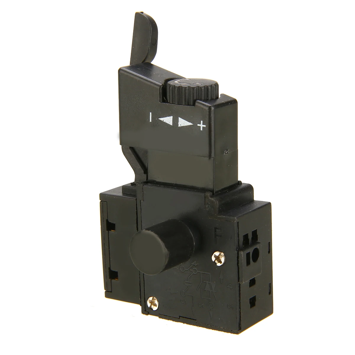 1pc Black FA2-6/1BEK Lock on Power Tool Electric Drill Speed Control Trigger Button Switch for Power Controlling