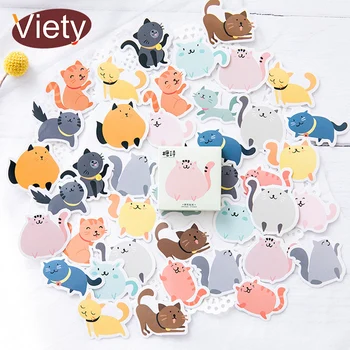 

45 pcs/lot Cute animal fat cat mini paper sticker decoration DIY for ablum diary scrapbooking label sticker kawaii stationery