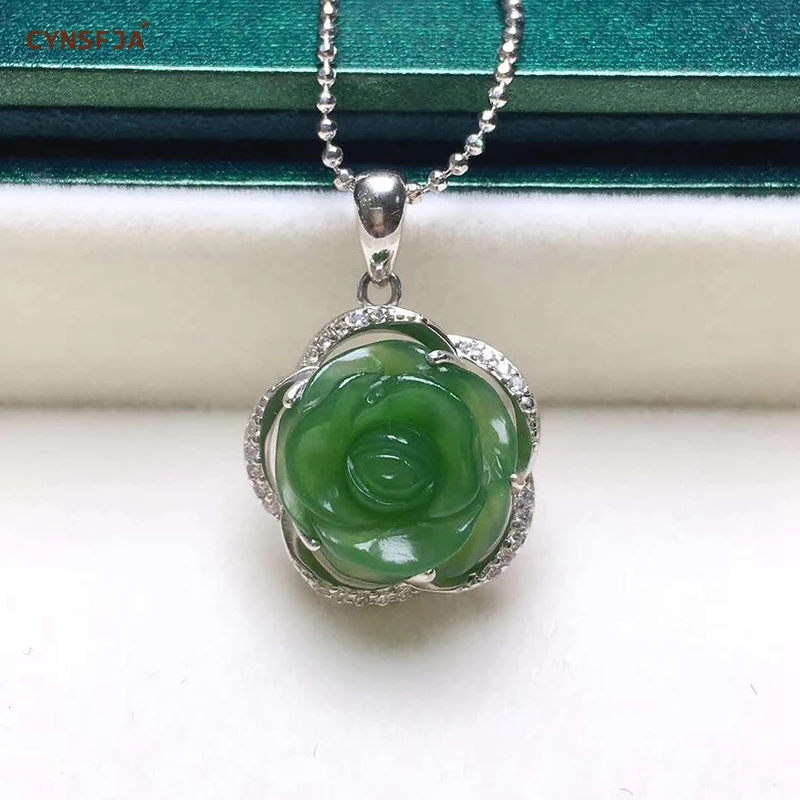 Сертифицированный подвескаиз натурального камня Jade Jasper Подвески Lucky Jade Подвеска Серебро 925 высокое качество ручной резной лучший подарок для вашей мамы