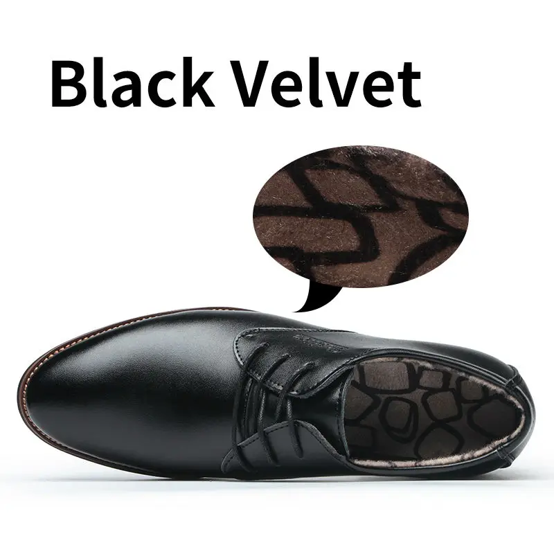 Black velvet BIMUDUIYU; фирменные высококачественные модельные туфли-оксфорды; Повседневная Деловая Обувь На Шнуровке; Мужская официальная обувь на плоской подошве; Рабочая обувь; Sapatos - Цвет: Black velvet