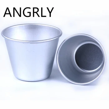 

ANGRLY 10pcs Stainless Steel Half Football Form Kitchen DIY Baking Western Cup Baking Cake Mould Oven Pudding Jelly Dessert