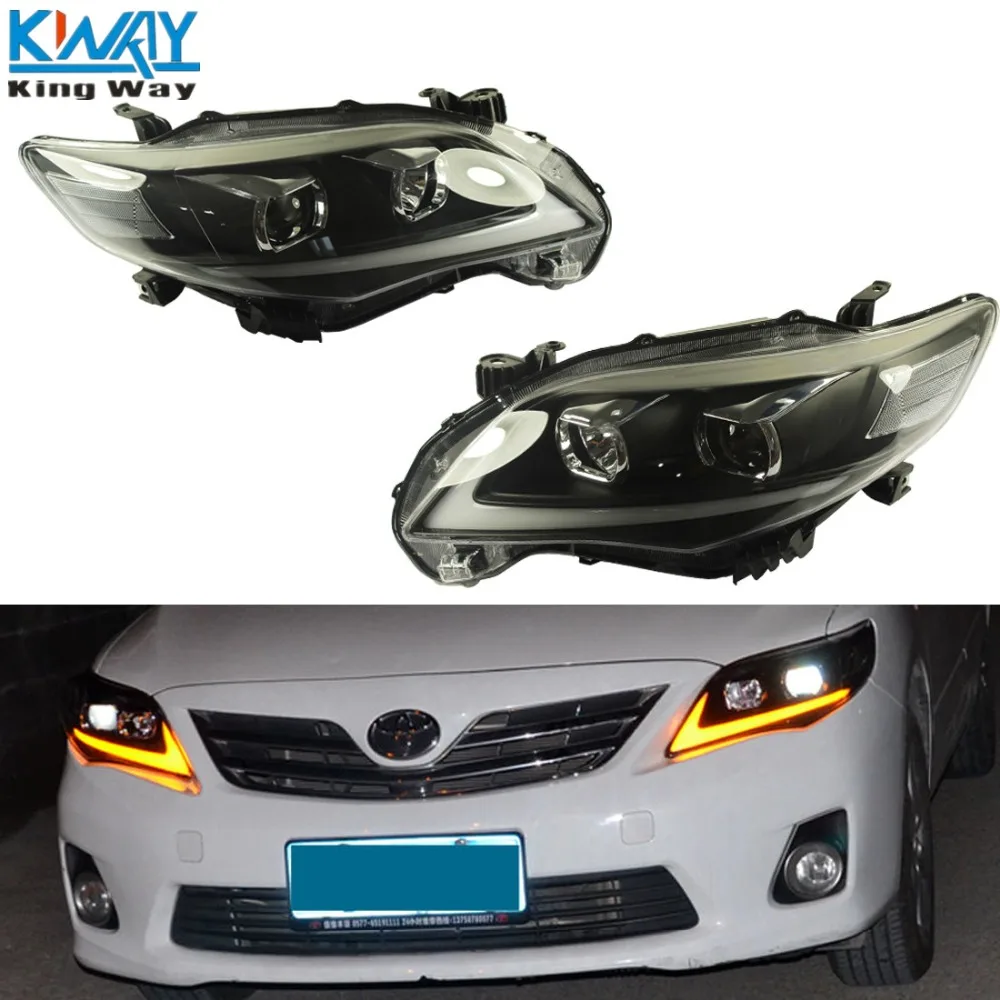 

Head Lights Lamps Driver Passenger Side For 2011 2012 2013 Toyota Corolla Sedan