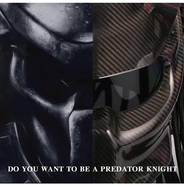 Predator carbon fiber helmet iron man Full face moto casque
