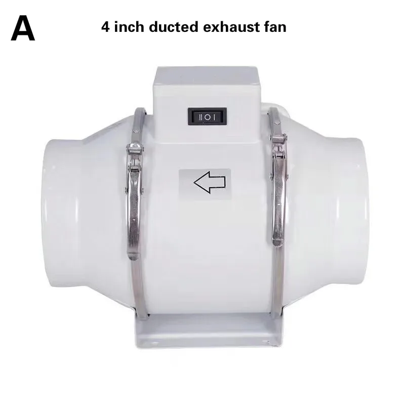 

4" 100mm Exhaust fan duct booster fan ventilation extractor fan fume exhaust hood Exhaust pipe for kitchen bathroom air cleaning