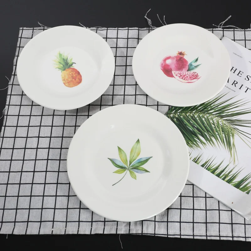 

Nordic Melamine Home Dishes Imitation Porcelain Household Tableware Restaurant Food Snacks Sushi Fish Plate Dinnerware Supplies