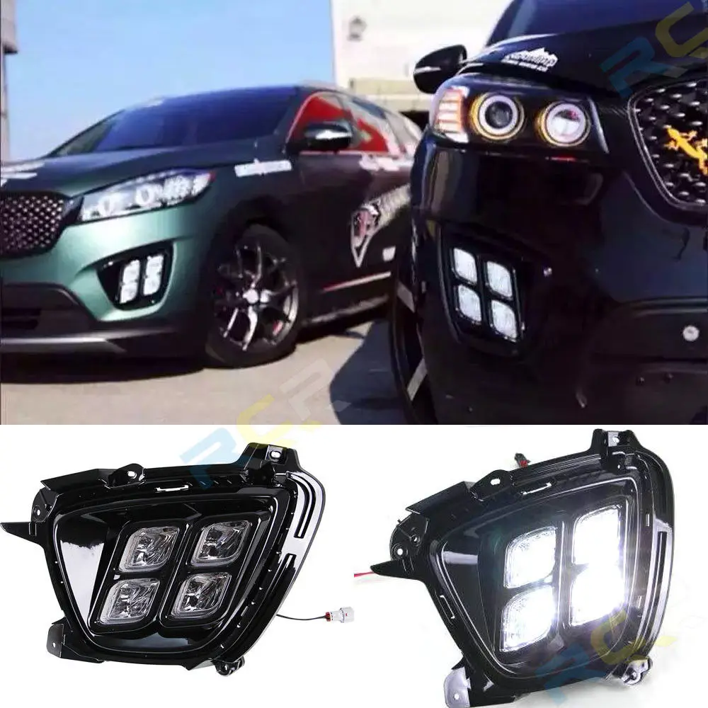 Fast Free Shipping! Super Bright 4 LED DRL For 2015 KIA Sorento Daytime