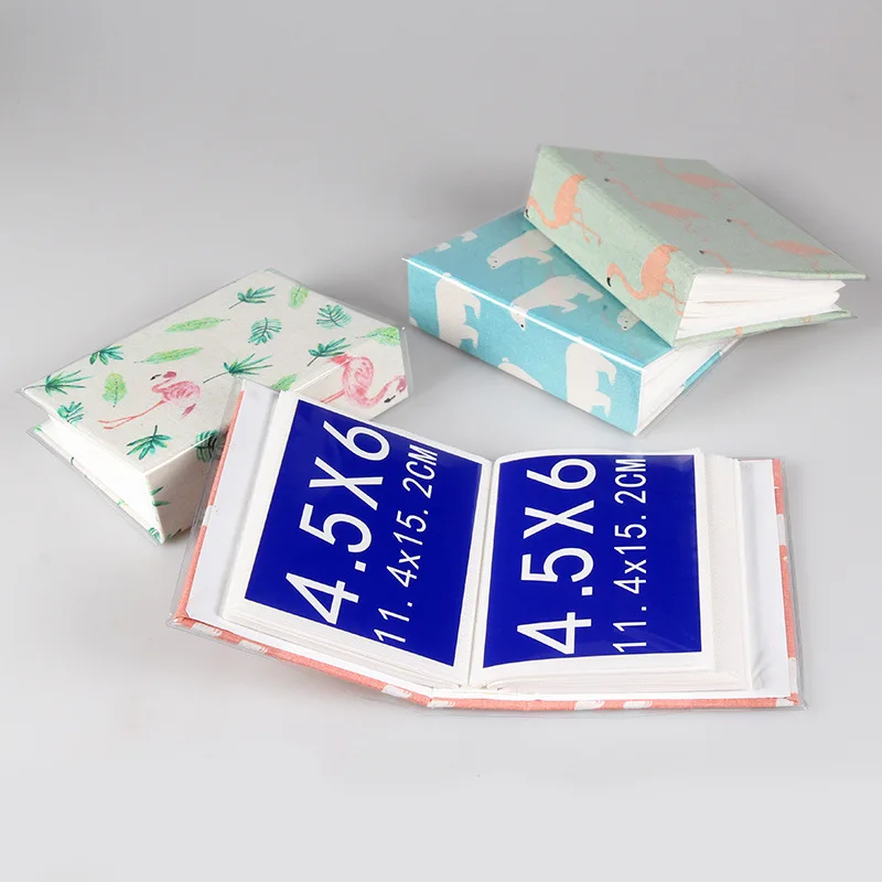 

New Cloth 6 Inch Plastic 100 Photos Album Photo Insert Type 4D 6 Inch High Quality 100 Pockets Photos Album for Lover Wedding