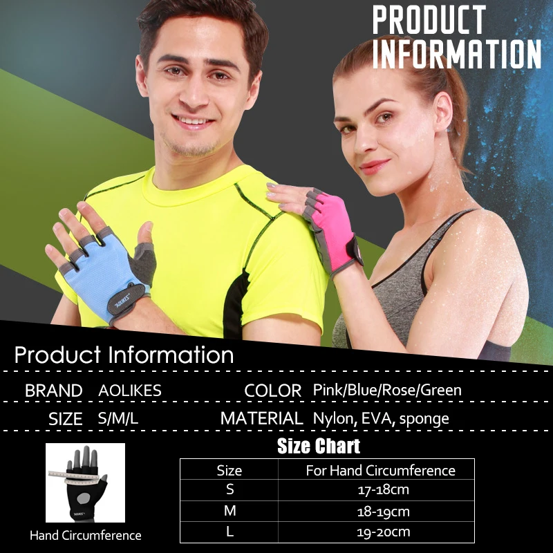 Gym Fitness Sports Gloves Body Building Weight Lifting Riding Protector Breathable Woven Antiskid Armor For Men Women