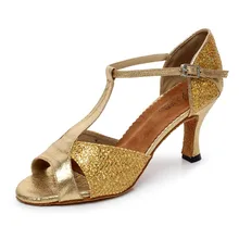 Женские бальные для Латинской сальсы Обувь для танцев женские Танго, Самба Праздничная обувь для вечеринок мягкая подошва на высоком каблуке 7,5 см 1774