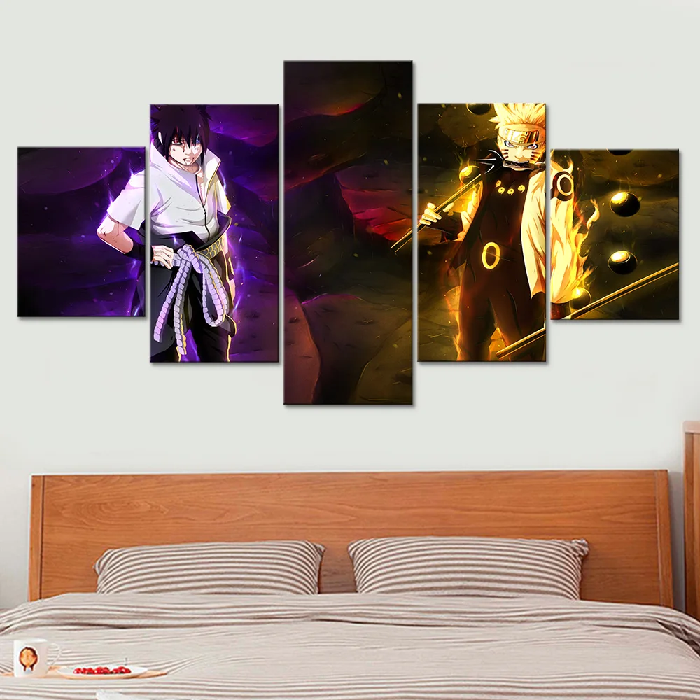 

Painting Cuadros Home Decoration HD 5 Pieces Animation Naruto Canvas Wall Art Modular Pictures For Living Room Prints Cartoon