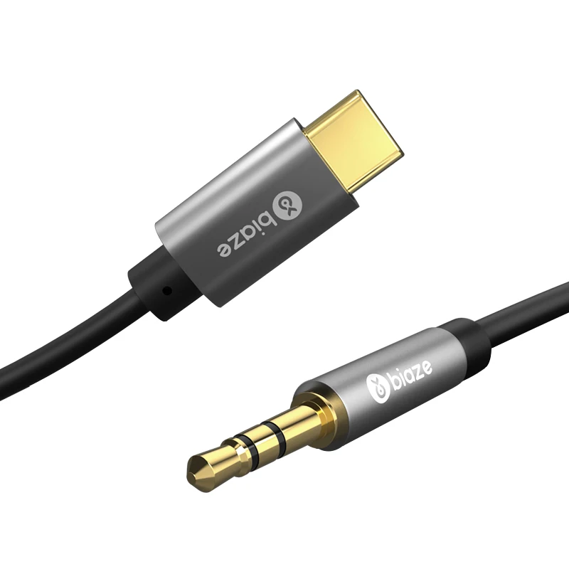 Biaze USB Type C Car AUX Audio Cable to 3.5mm Jack Female Speaker Cable For Headphone Headset AUX Cord For Xiaomi Huawei Samsung