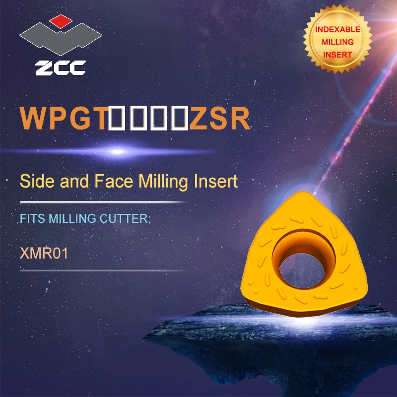 

ZCC.CT lathe inserts WPGT for high feed milling cutter XMR01 for profile milling indexable milling tools