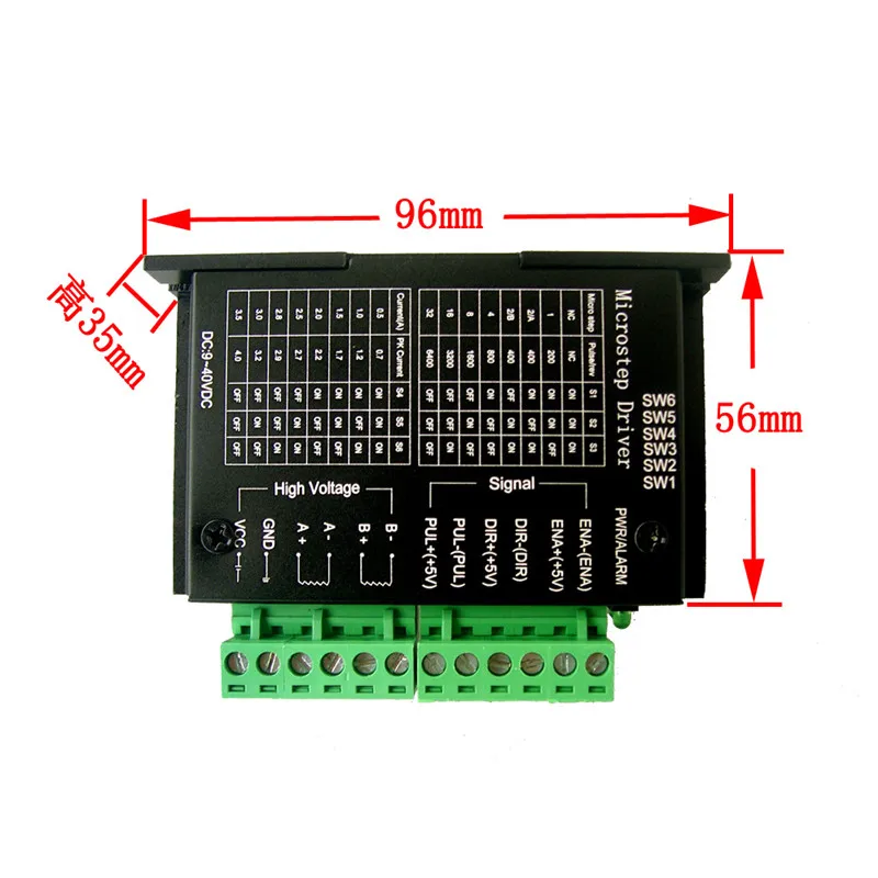 TB6600 двигатель шаговый драйвер 32 сегментов обновленная версия 42/57/86 TB6600 4.0A 42VDC