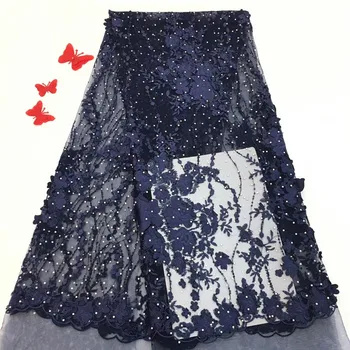 

2019 African Laces Fabrics Embroidered Nigerian Guipure French Lace Fabric High quality African French Net Lace dress rf76-51
