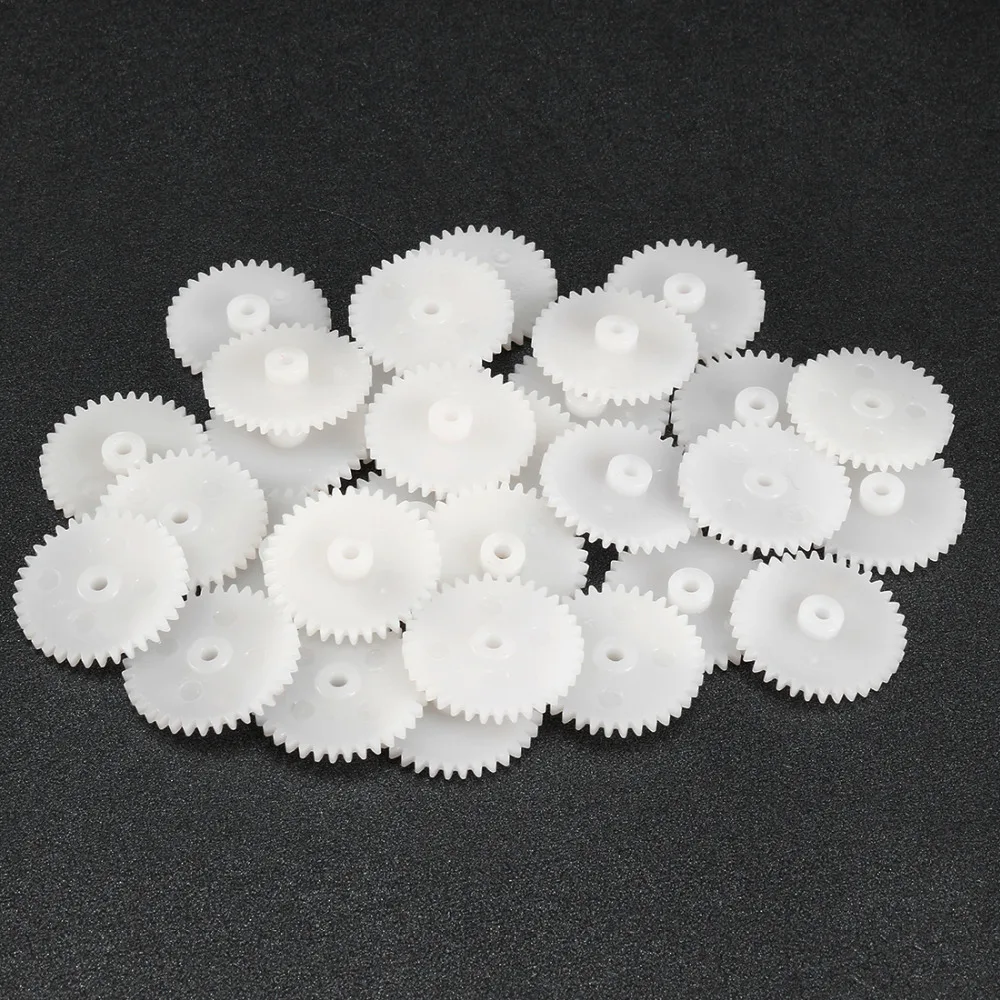 

Uxcell 30Pcs 2mm Hole Diameter Plastic Pinion Gear 242/322/362A Toy Accessories with 24/32/36 Teeth for DIY Car Robot Motor