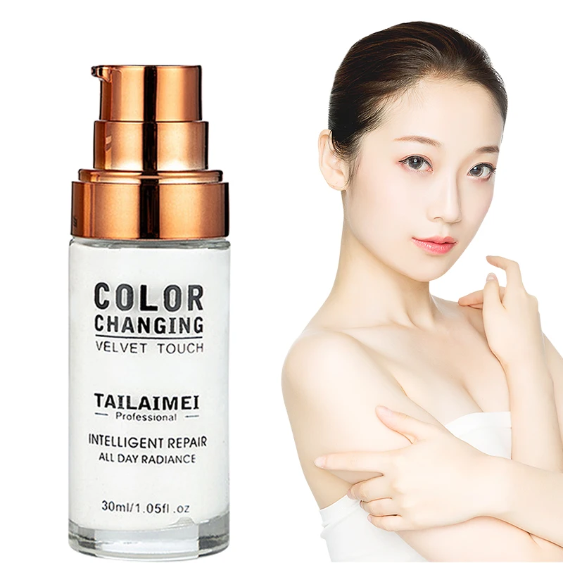 

30ml Color Changing Liquid Foundation Makeup Change To Your Skin Tone By Just Blending Oil Control Sun Block Beauty Tools 2019