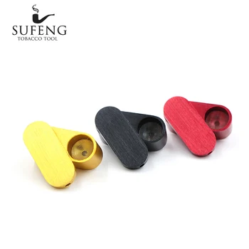 

New metal pure color tobacco pipe, European and American popular tobacco pipe, creative and fashionable 45mm mini pipe,