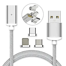 Нейлоновый Плетеный usb type C/IOS/Micro Магнитный кабель type-C USB-C адаптер для быстрой зарядки Магнитный кабель для iPhone кабели для мобильных телефонов