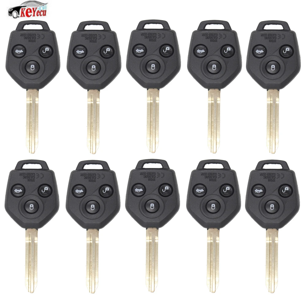 

KEYECU 10 Pcs/lot Replacement 433MHz Remote Key Keyless Entry Fob for Subaru Forester Impreza 2013-2015 with "G" CHIP