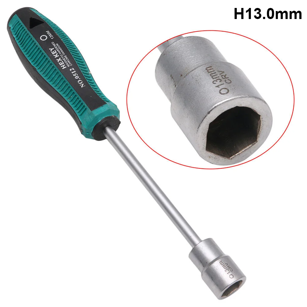 Металлический торцевой ключ отвертка шестигранная гайка ключ Nutdriver ручные инструменты 3 мм-14 мм DTT88 - Цвет: H13.0mm