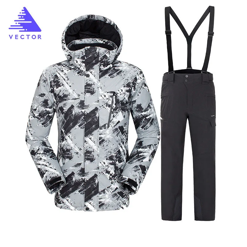 Kopen VECTOR Warm Winter Skipak Set Mannen Winddicht Waterdicht Ski euml;n Snowboarden Kostuums Set Mannelijke Outdoor Ski jas + Broek Merk