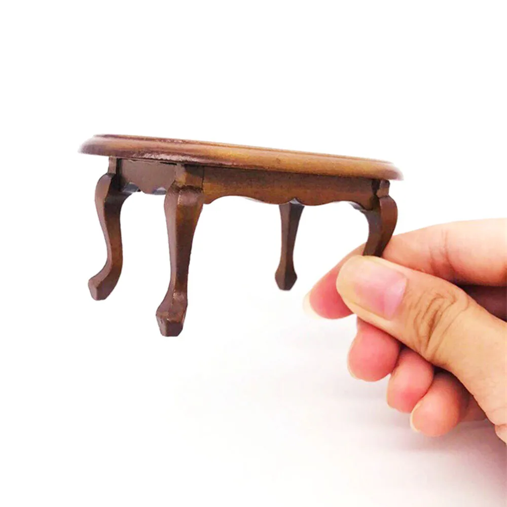 1/12 Dollhouse Miniature Accessories Mini Wooden End table Simulation Furniture Tea Table Toys for Doll House Decoration 1/12 Dollhouse Miniature Accessories Mini Wooden End table Simulation Furniture Tea Table Toys for Doll House Decoration