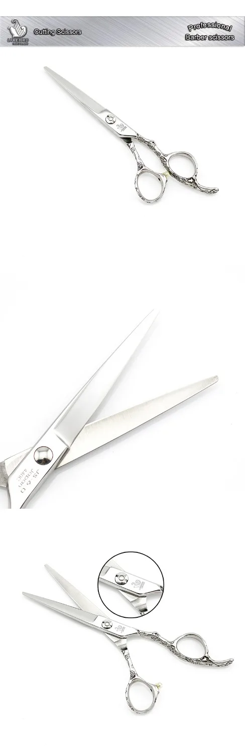Professional Парикмахерские ножницы 6 дюймов Baber Ножницы Выгравированный цветок ручка lyrebird Высший Новый