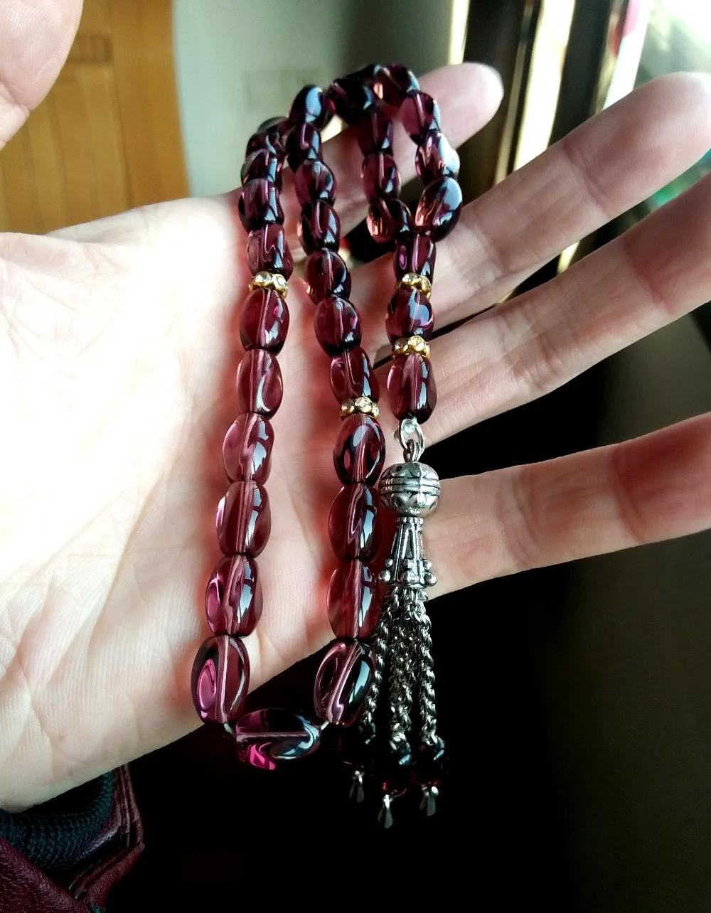 Uniuqe Фиолетовый Кристалл 33 1 шт./лот бусы для молитвы tasbih misbaha tasbeeh masbaha Allah tespeeh|islam