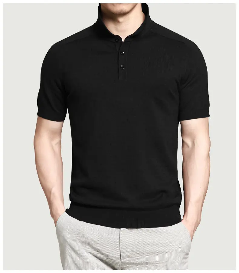 8 colors summer mens polo sweaters Simple style cotton knitted short sleeve pullovers top tees breathable 4XL Muls brand MS16008