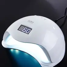 SUN5 48 Вт УФ-лампа, светодиодный светильник для ногтей, Сушилка для ногтей для всех гелей, лак для ногтей, светильник от солнца, инфракрасный датчик, таймер, умный ЖК-дисплей, маникюр