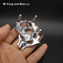 Серебристо-Головоломка «Ox» с пряжкой головоломка для развития интеллекта Тесты Metal Ring Puzzle игрушки для детей трюк