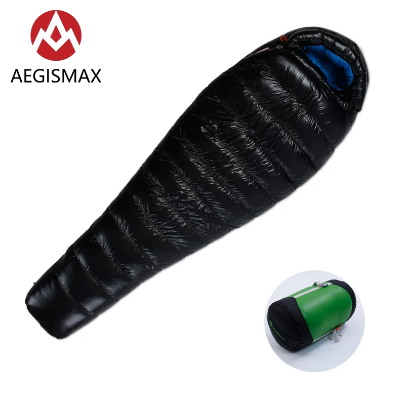 AEGISMAX G2 открытый белый гусиный пух мумия кемпинг спальный мешок холодная зима Сверхлегкий Baffle дизайн кемпинг сплайсинга FP800