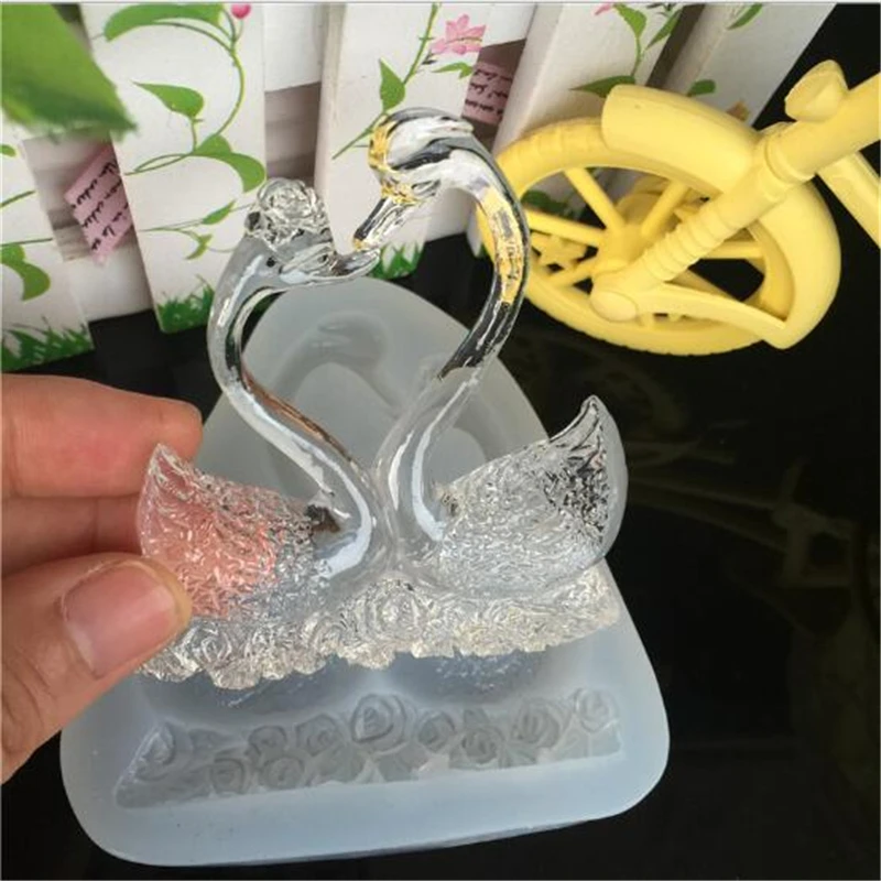 Dm729 1 Stuck Schwan Schmuck Machen Form Silikonform Diy Handwerk Schlusselanhanger Harz Dekorative Epoxidharz Formen Backformen Aliexpress