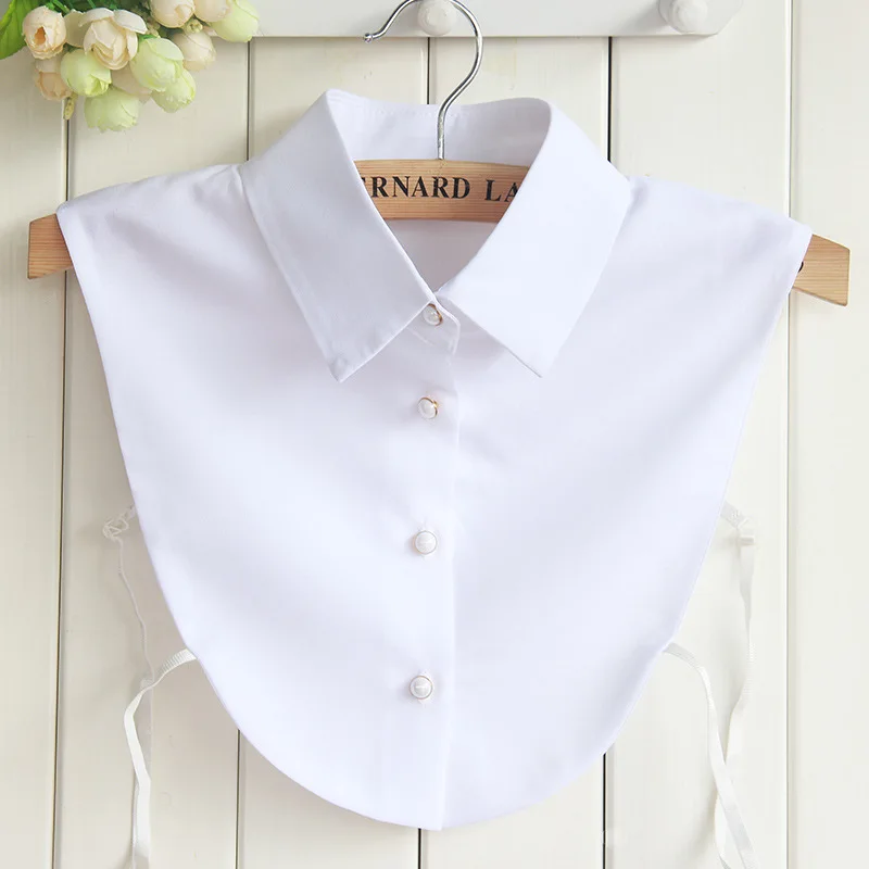 

New Style Women White Shirt Fake Collar Collection of The Women Pure Color Collar Chiffon Women Blouse Wholesale Drop Shipping