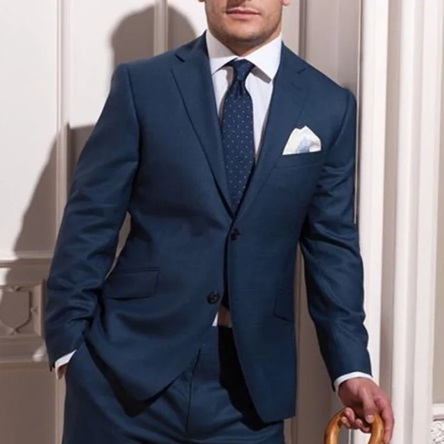 Custom MADE TO MEASURE синий жених Нарядные Костюмы для свадьбы для Для мужчин заказ мужской костюм классические брюки синий смокинг для Для мужчин синий Slim Fit шерстяные костюмы
