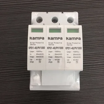 

Free Shipping DC Surge Protector 1000VDC 3P 20ka-40ka Surge Lightning Arrestor Solar Surge Proctor Device For Solar System