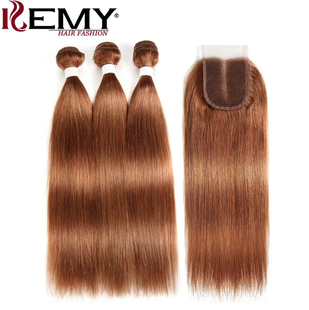 fechamento cabelo kemy 3 pçs cabelo marrom