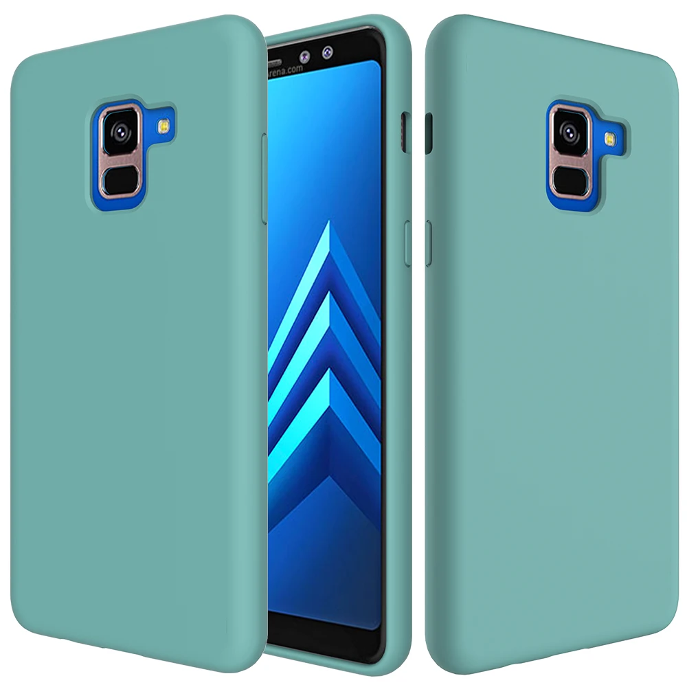 Для samsung Galaxy A8 Plus мягкий жидкий силиконовый чехол-накладка для samsung A8 plus A9 S10 5G A70 M20 M10 A9S чехол s - Цвет: blue