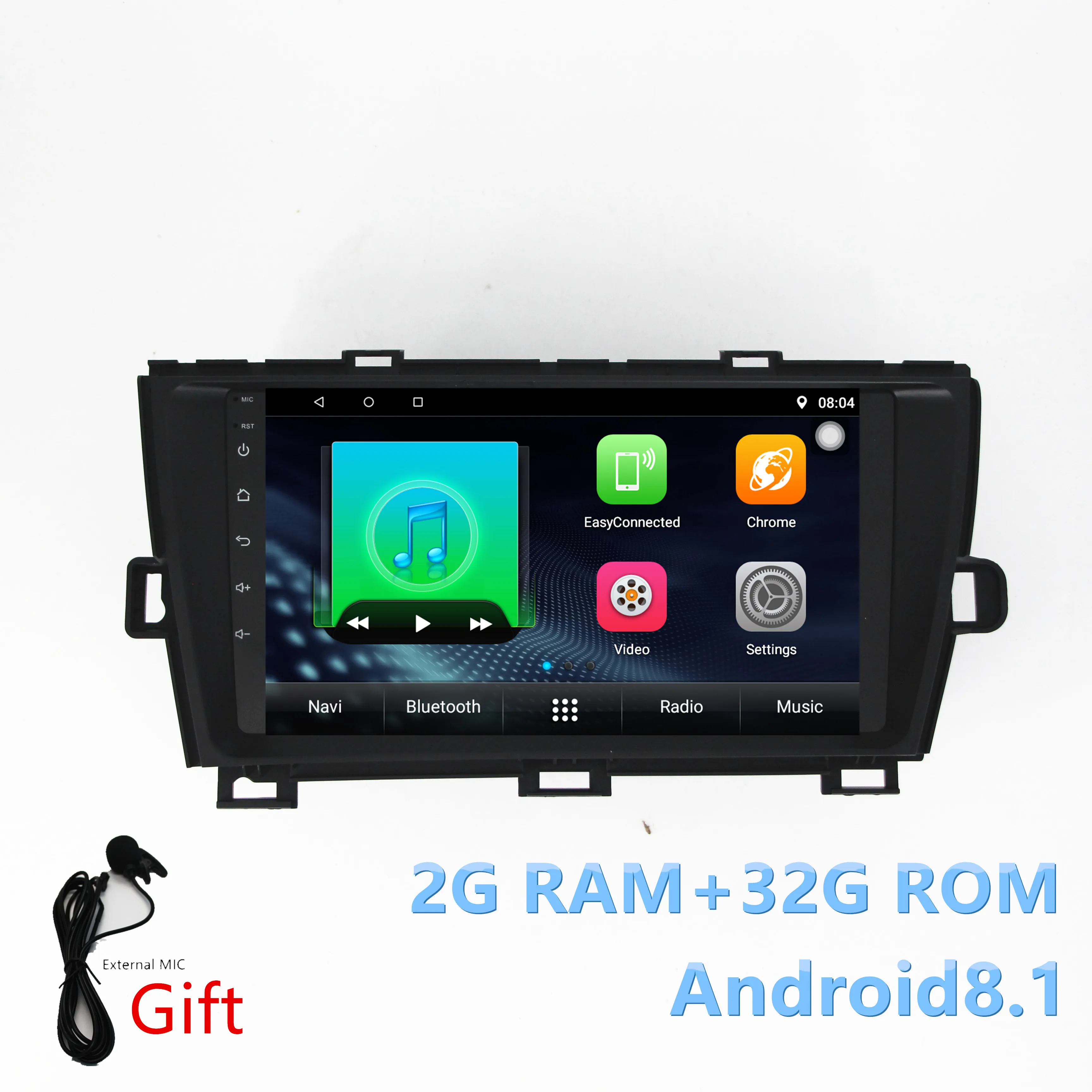 

2din Car gps navigation Multimedia Player Android 8.1 stereo Radio For Toyota Pruis 2009 2010 2011 2012 2013 Quade-core 2G+32G