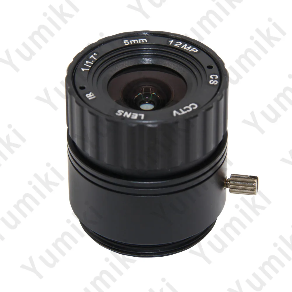 Yumiki 4 K объектив 12 мегапиксельная фиксированная CS Объектив 5 мм 110 градусов для 4 K IP камера cctv камера
