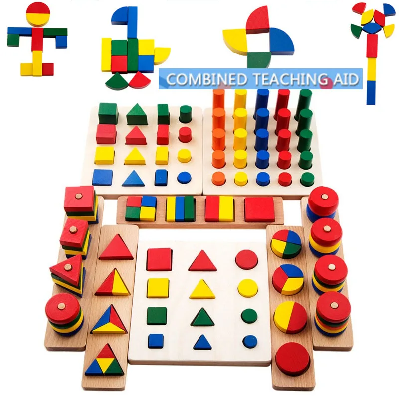 2017 Top Brand Children font b Toy b font 8 Ways Playing Baby Wooden Building Block