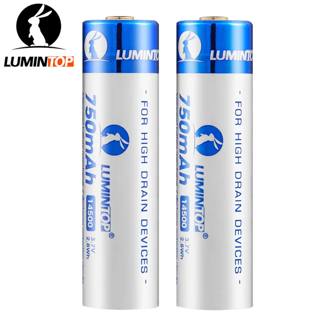Buy LUMINTOP 2PCS 750mah 14500 3.7v Protected