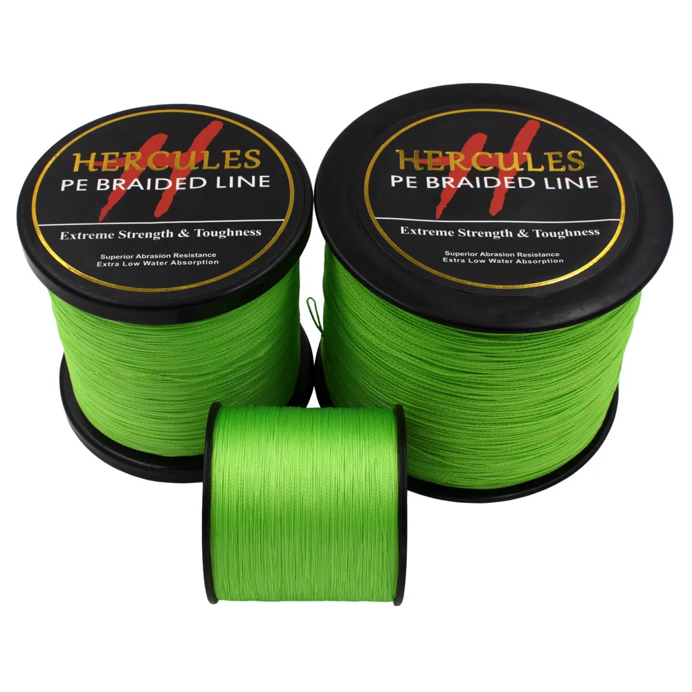 Hercules PE Braided Fishing Line Fluorescent Green Sea Fishing Cord