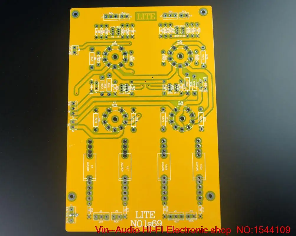 

1PCS VIN LS69 fully balanced tube preamplifier PCB empty plate 6922x4 FREE SHIPPING
