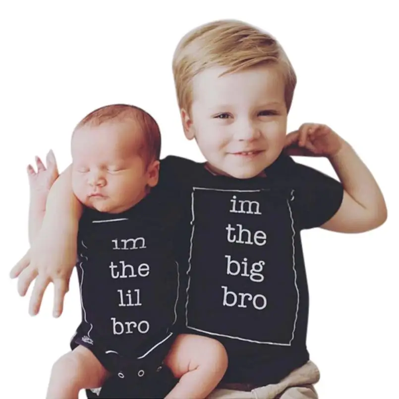 

Baby clothes summer newborn clothes fashion Letter Print " im the lil bro" Romper Jumpsuit Outfits Clothes cute body infantil
