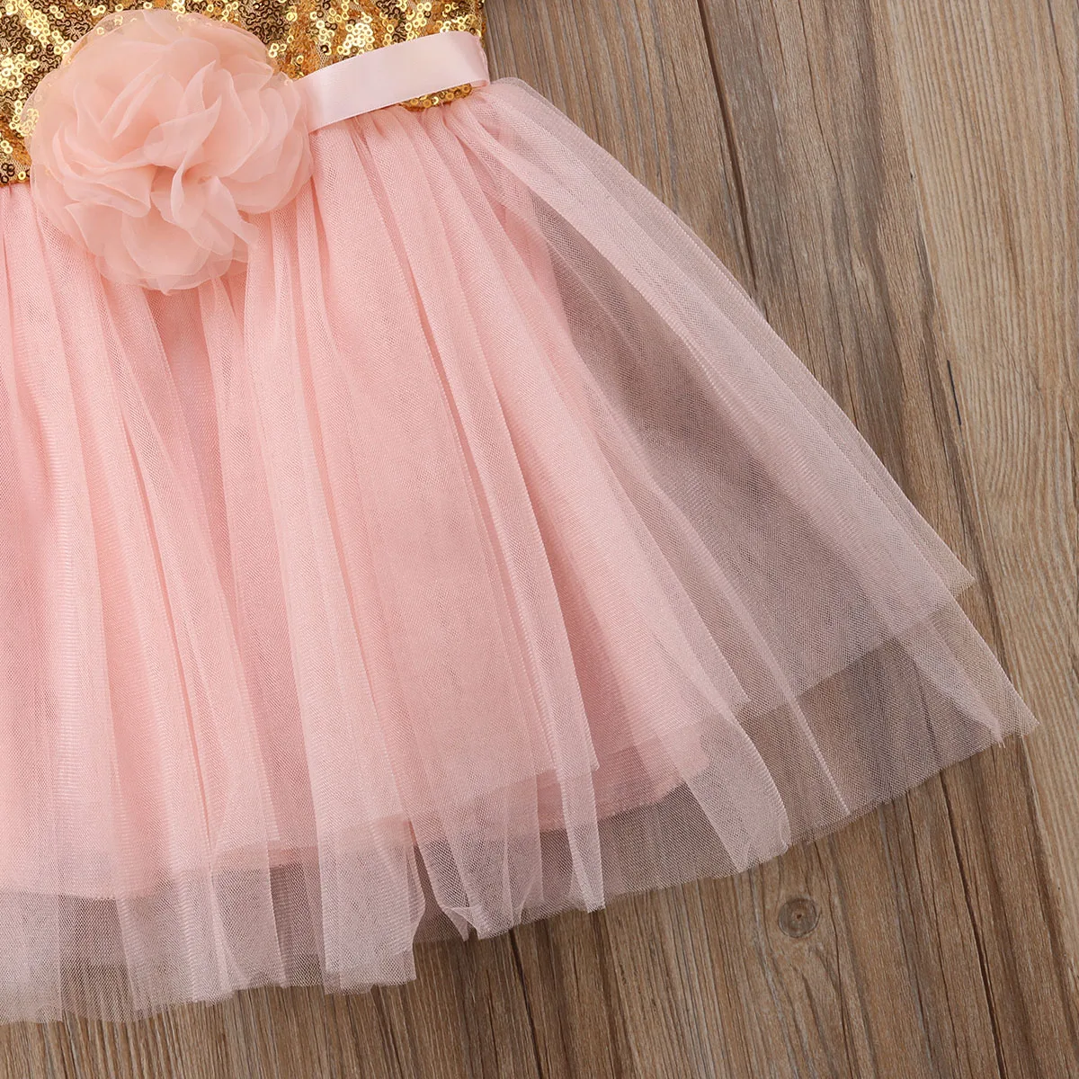 Бальное платье детское платье принцессы с блестками для маленьких девочек Сарафан со складками торжественный сарафан с цветочным рисунком вечерние платья-пачки из тюля