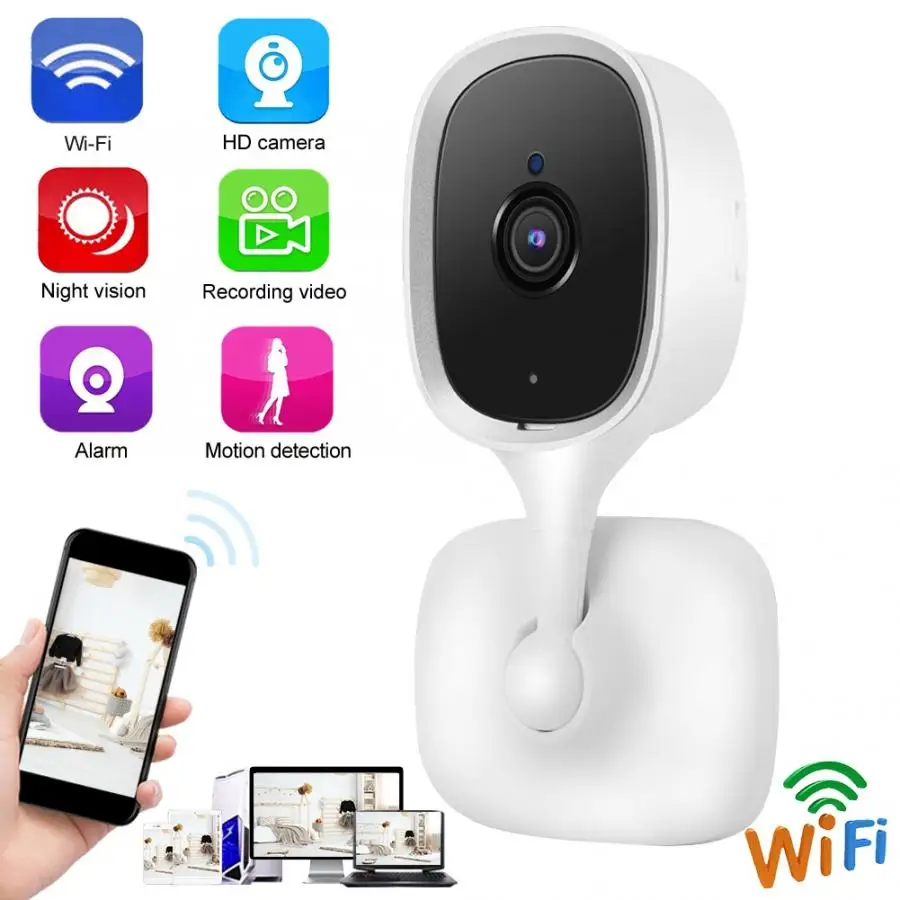 

100-240V HD 1080P Monitor Wifi Mini Card Camera Home Security System
