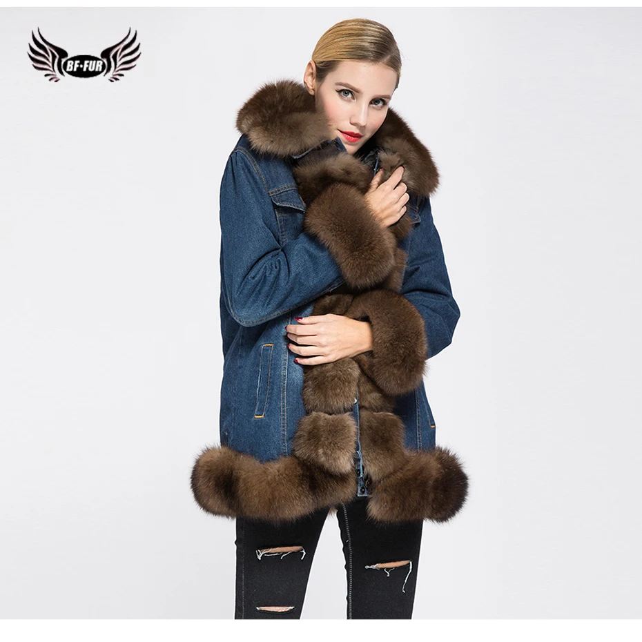 BFFUR Parka Real Fur Thick Warm Womens Coats 2018 Winter Fashion Genuine Fox Fur Wide-waisted Russian Fur Coats Turn-down Collar BFFUR Parka Real Fur Thick Warm Womens Coats 2018 Winter Fashion Genuine Fox Fur Wide-waisted Russian Fur Coats Turn-down Collar